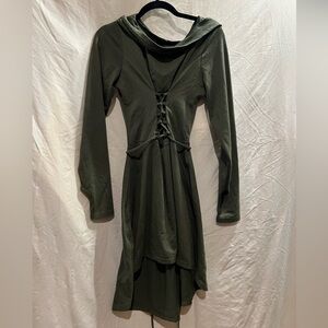 Chic Olive Long Sleeve Dress